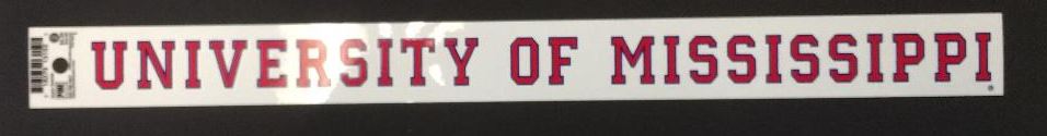 image of: University of Mississippi Red Strip Decal