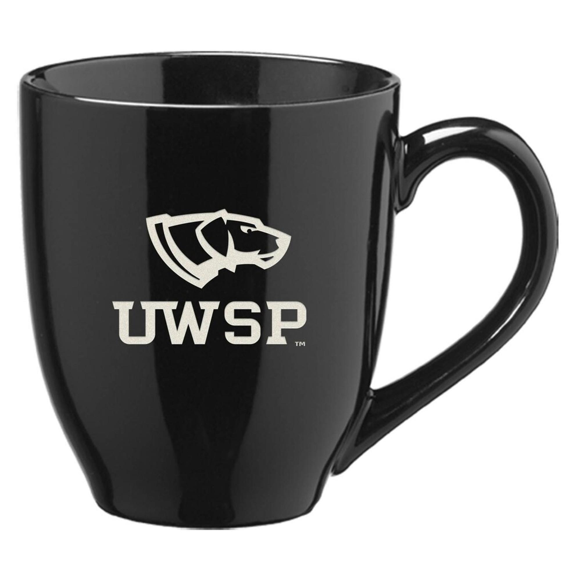 Product image 1 of 1 for University of Wisconsin Stevens Point 16oz Bistro Solid Ceramic Mug, Black