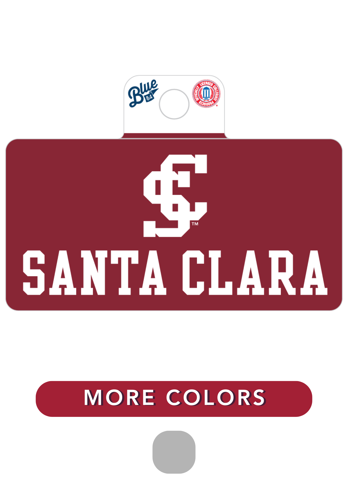 image of: Santa Clara Broncos Blue 84 SC Rectangle Sticker