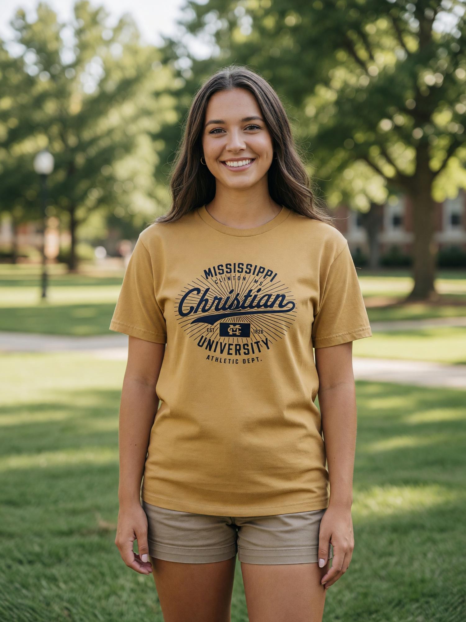 Product image 2 of 3 for MC SS TEE CW SCRIPT RAYS GOLD