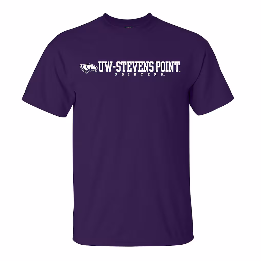 Product image 1 of 1 for University of Wisconsin Stevens Point Rolled Tee, Purple