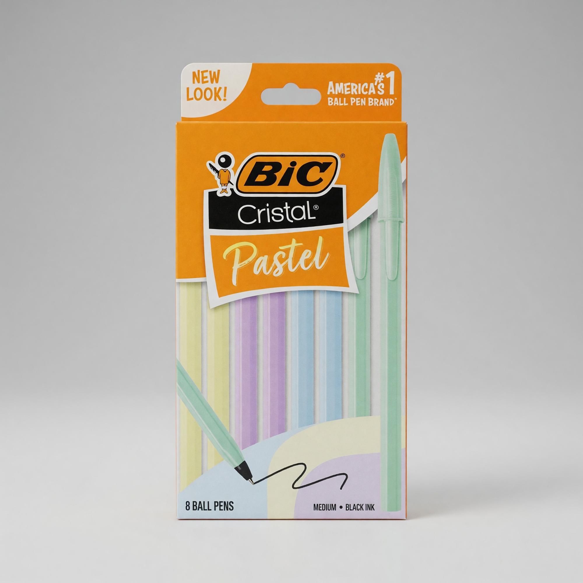 Product image 1 of 1 for PEN Cristal Stic Pastel Med point 8 pk