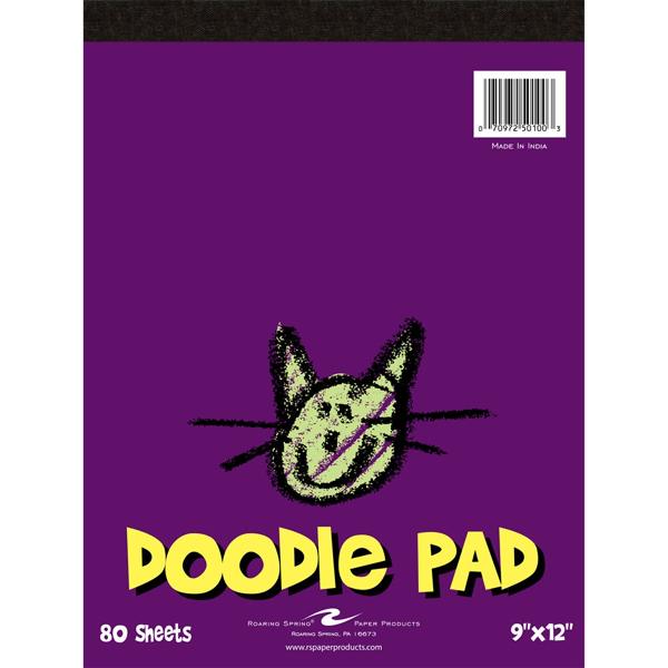 Doodle Pad 9X12" Unruled 80 Sheets; $4.99