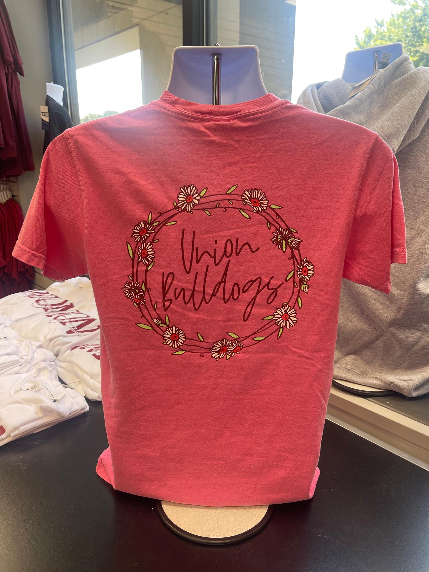 image of: Union Bulldogs Flowers Comfort Color Tee