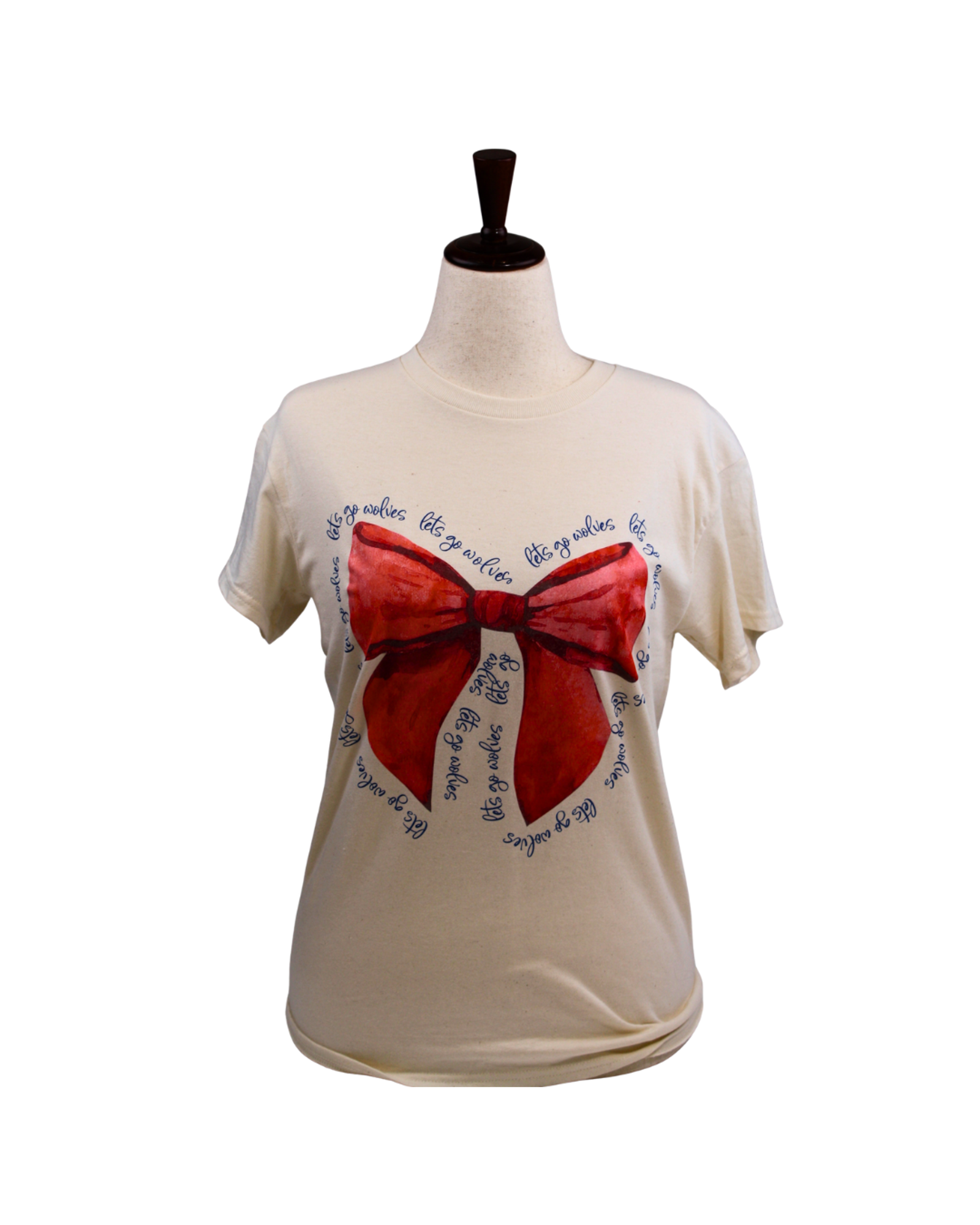 image of: LETS GO WOLVES BOW TEE