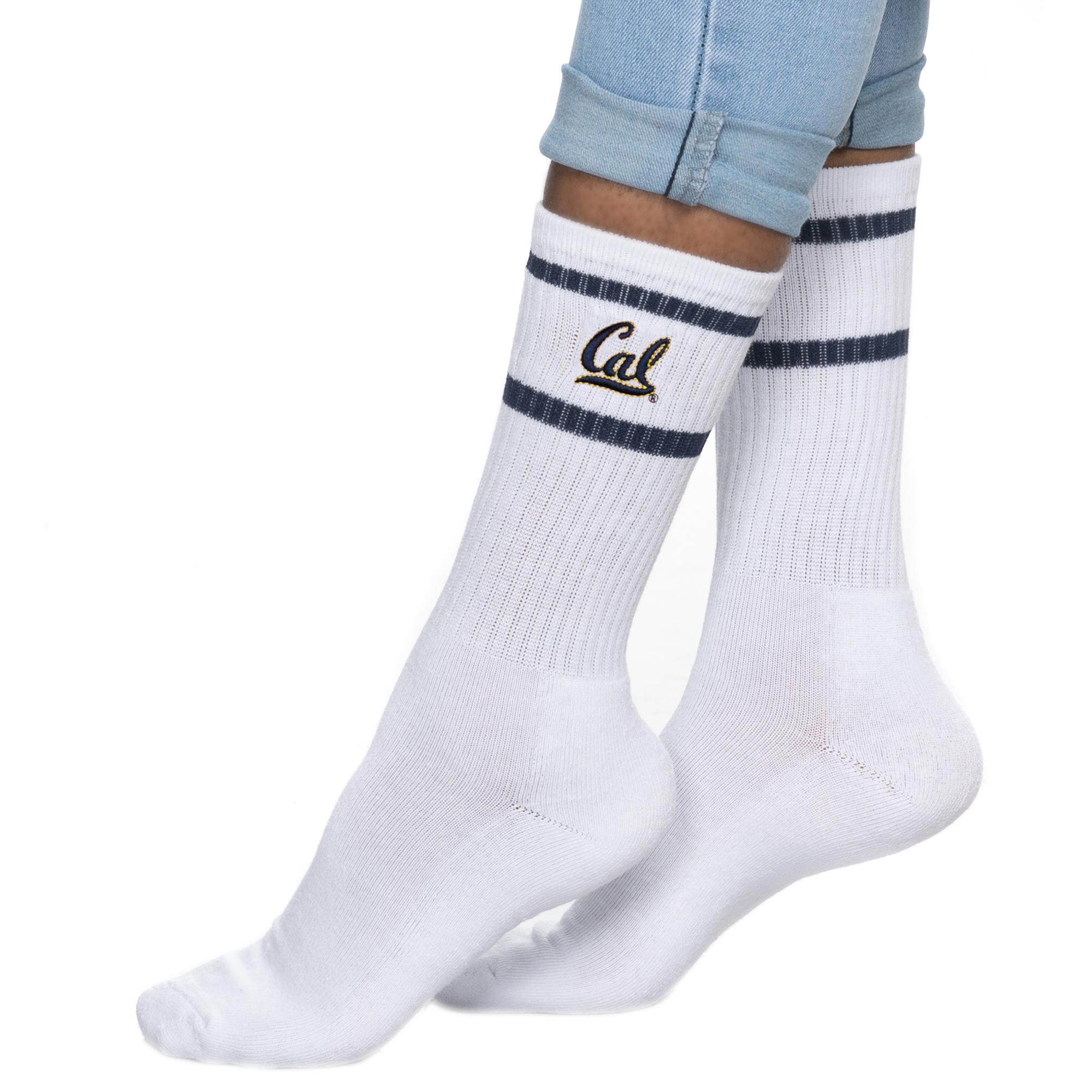 Product image 1 of 1 for Women's Stripe Crew Sock Cal Logo