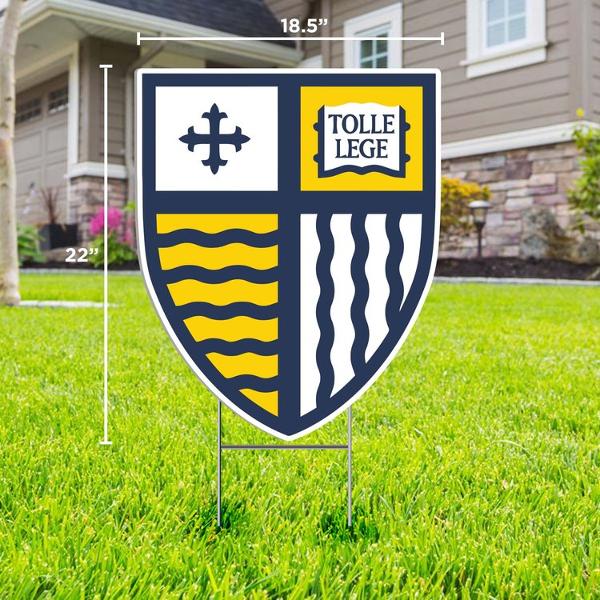 Shield Logo Lawn Sign; $34.99