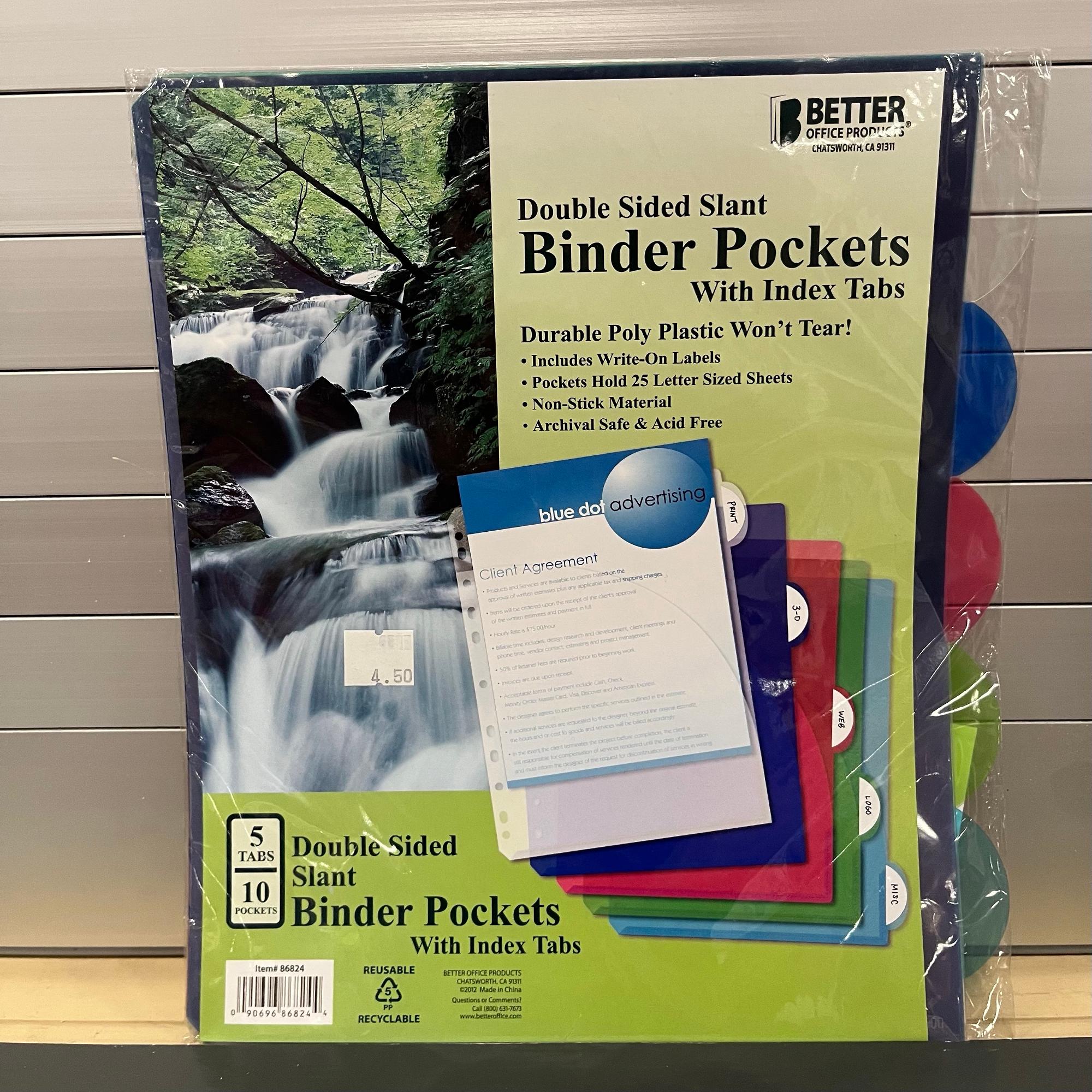 image of: Slant Binder Pockets 5 Pack Folder