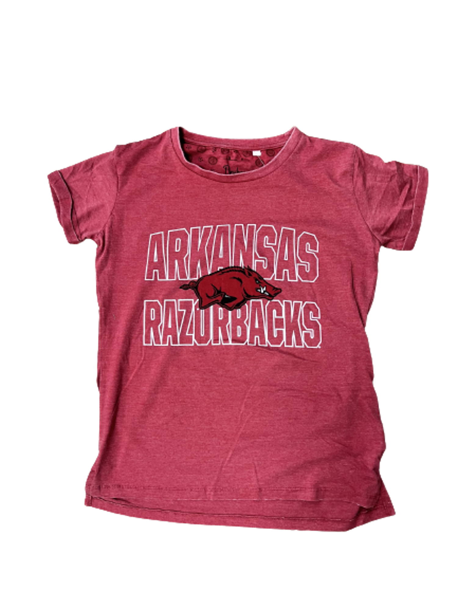 image of: Arkansas Razorbacks Vintage "Maxine" Short Sleeve Boyfriend Tee - Crimson