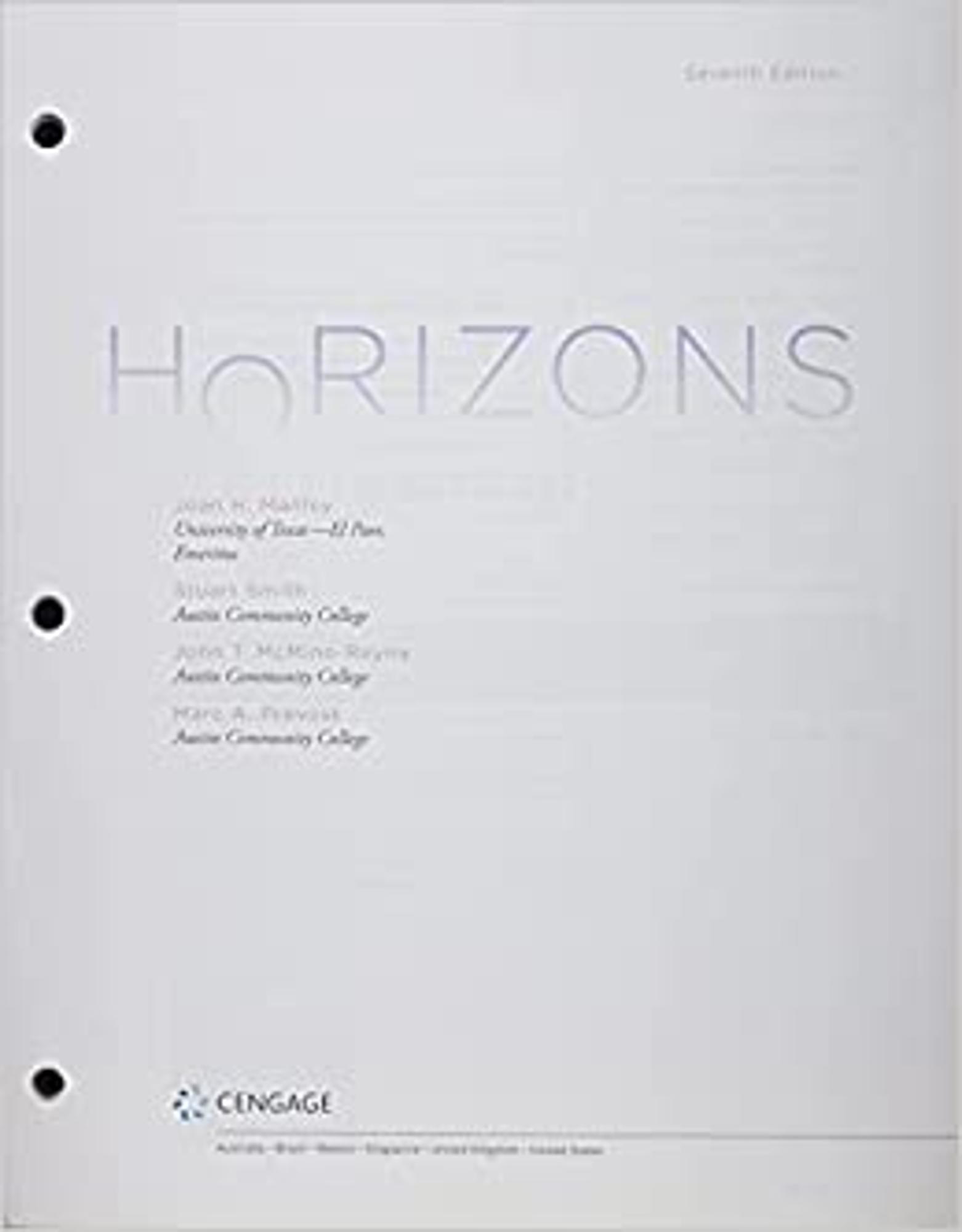 Cover image for -Manley / Horizons: Introductory French + MindTap -- Loose Leaf --7th ED