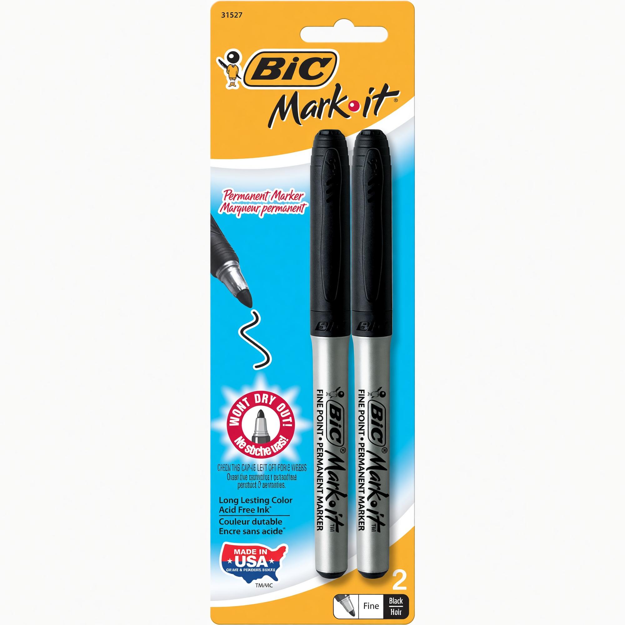 Product image 1 of 1 for BIC MARKER INTENSITY FINE 2PK BLK