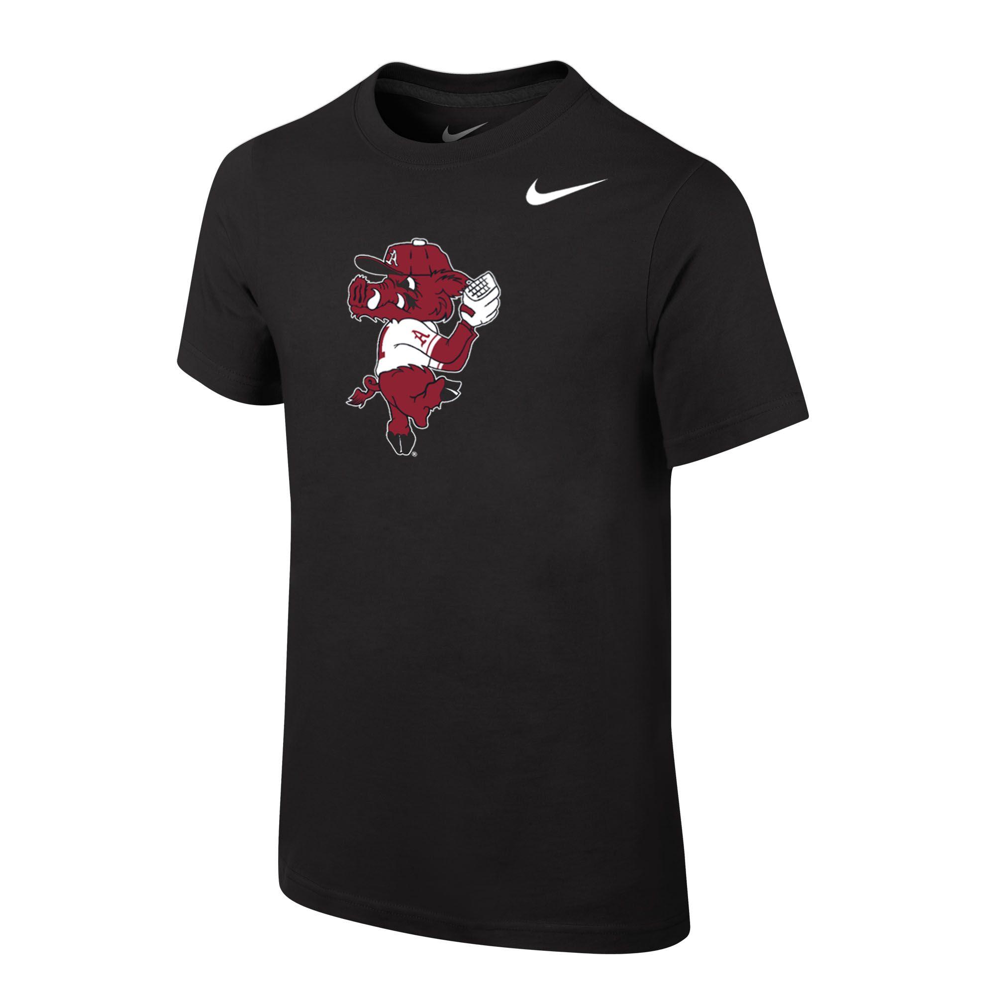 image of: Arkansas Razorbacks Nike Youth Pitching Ribby Short Sleeve Tee
