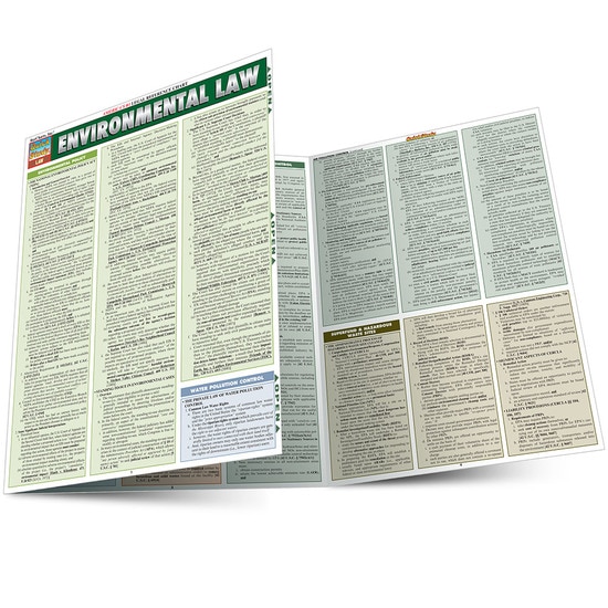 Cover image for ENVIRONMENTAL LAW LAMINATED STUDY GUIDE