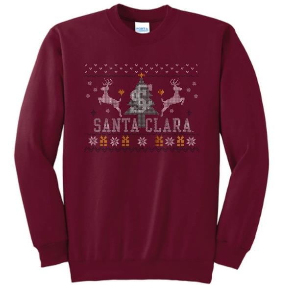 Santa Clara Broncos Holiday Crew Sweatshirt, Cardinal; $39.98