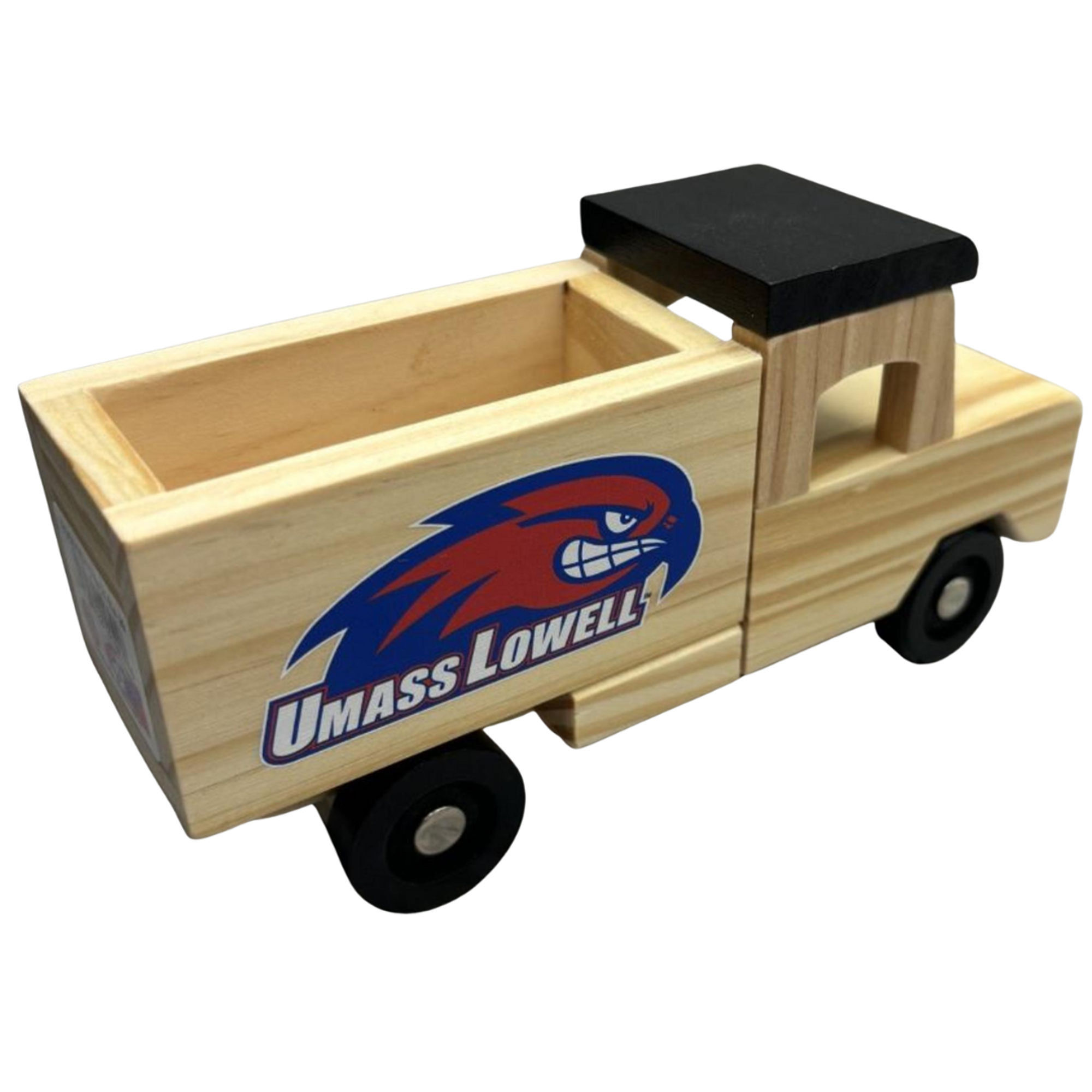 image of: UMass Lowell Wooden Truck