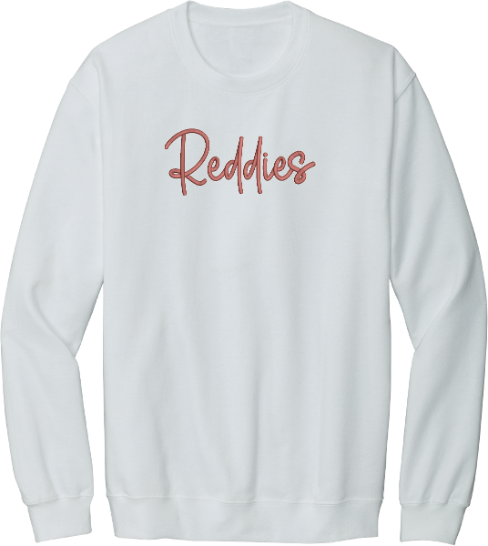 Reddies Puff Embroidery Softstyle Premium Crew; $42.99