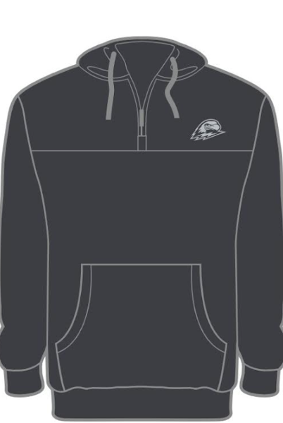 CI SPORT HOOD 1/4 ZIP SLATE THOR LEFT CHEST SUMMIT; $69.99