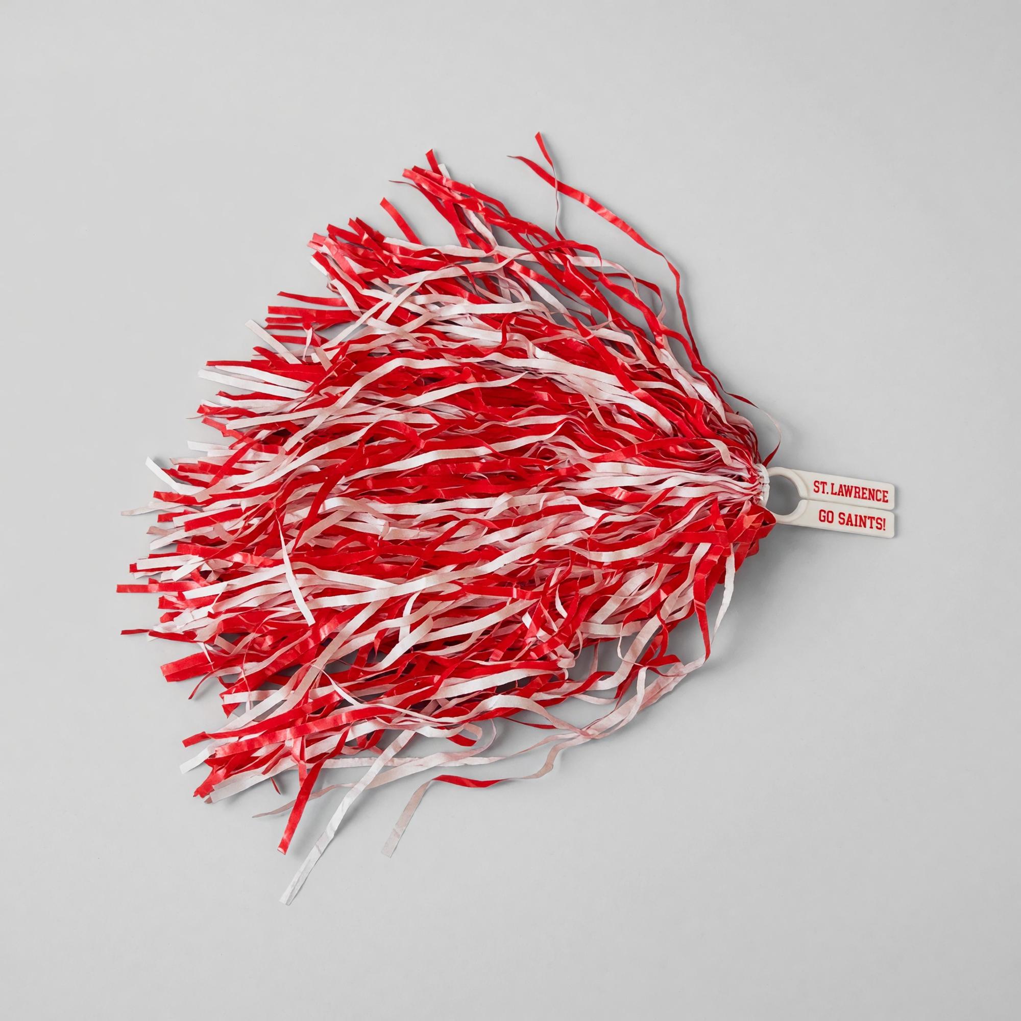 Product image 1 of 1 for Red and White Pom Pom with Ring Tab