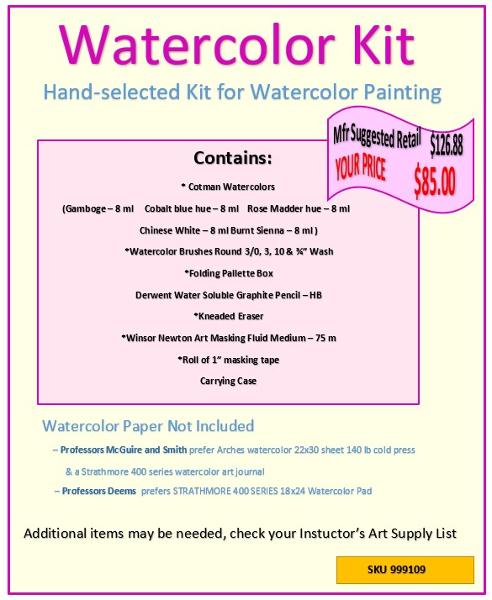 Watercolor Art Kit; $85.00
