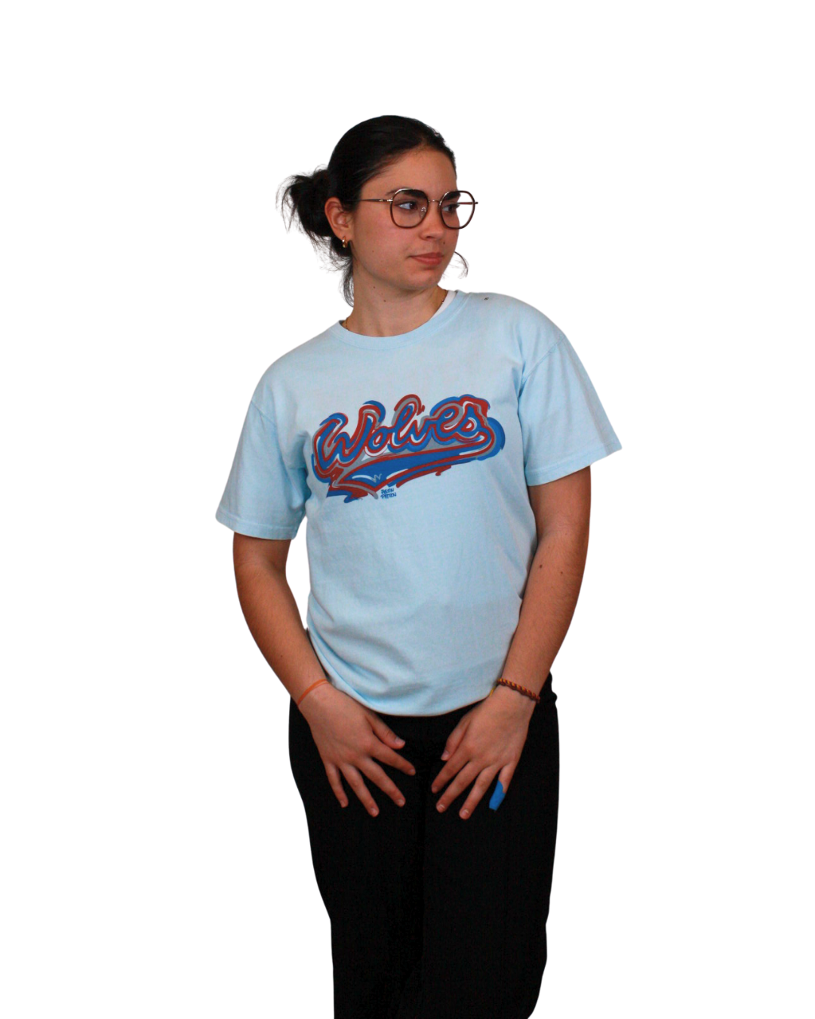 Product image 2 of 4 for WOLVES SCRIPT JUSTIN FLYER COASTAL COLOR TEE