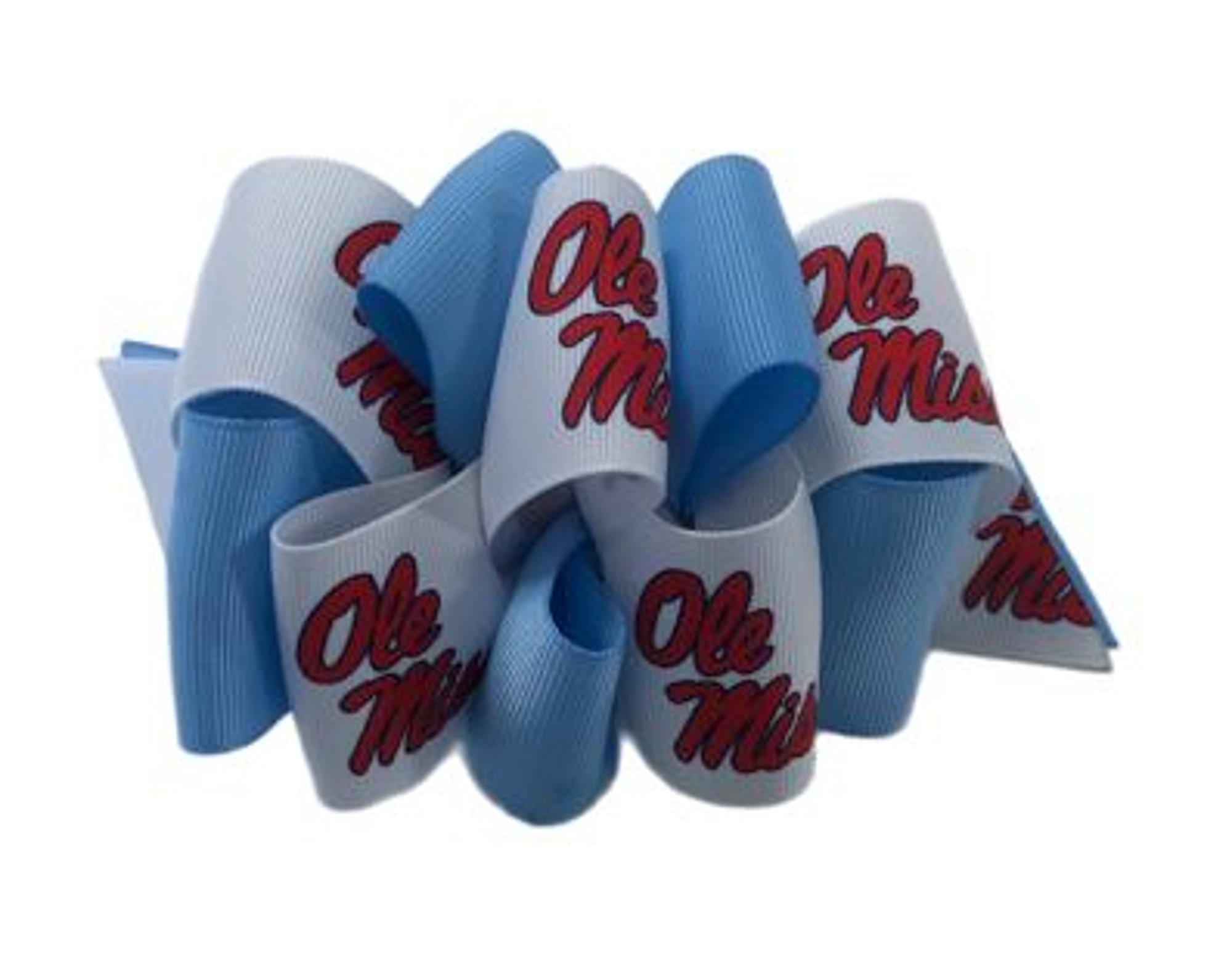 image of: Ole Miss Mary Loop Hair Bow 5in