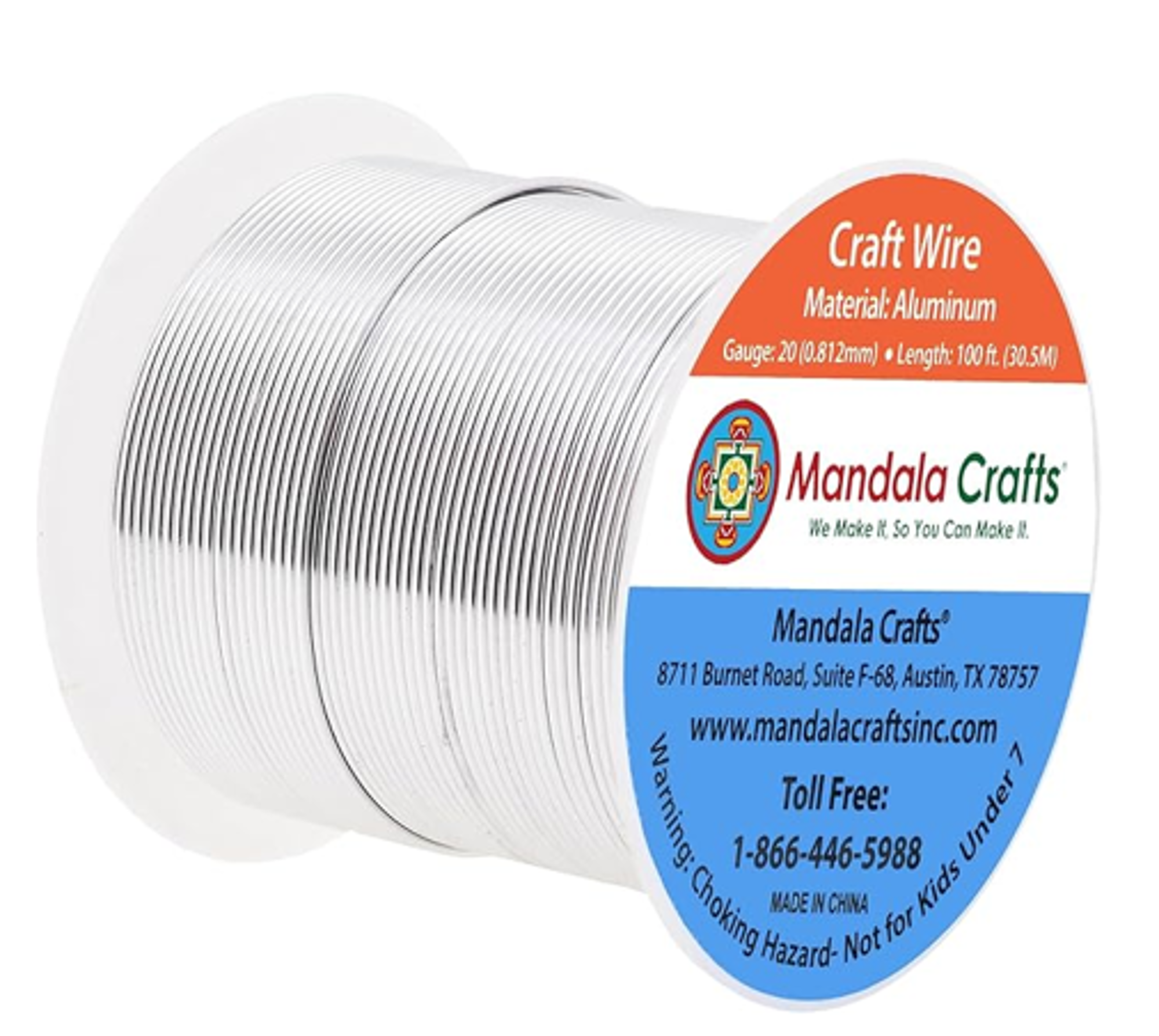 Silver 20 Gauge Anodized Aluminum Wire for Sculpting