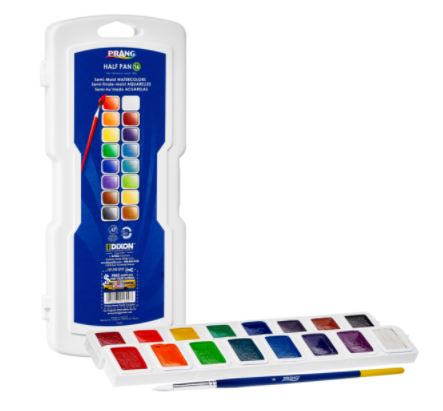 image of: Prang Semi-Moist Half Pan Watercolors Set/16
