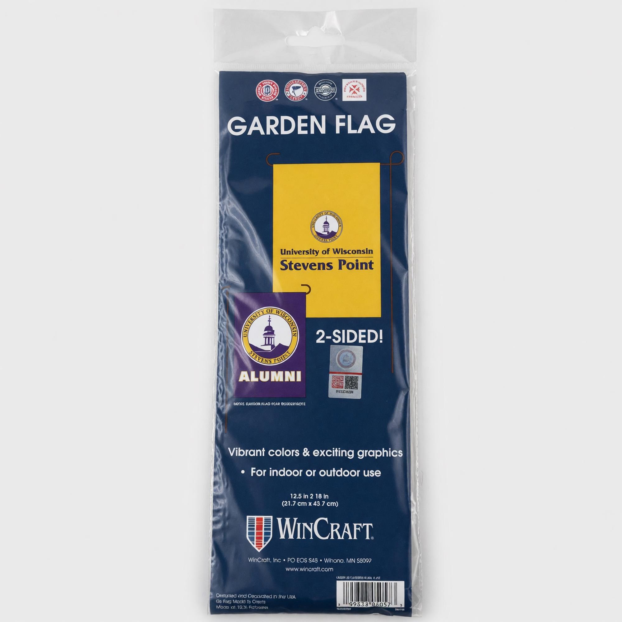 Product image 1 of 1 for Alumni University of Wisconsin Stevens Point 12.5x18” 2- Sided Garden Flag