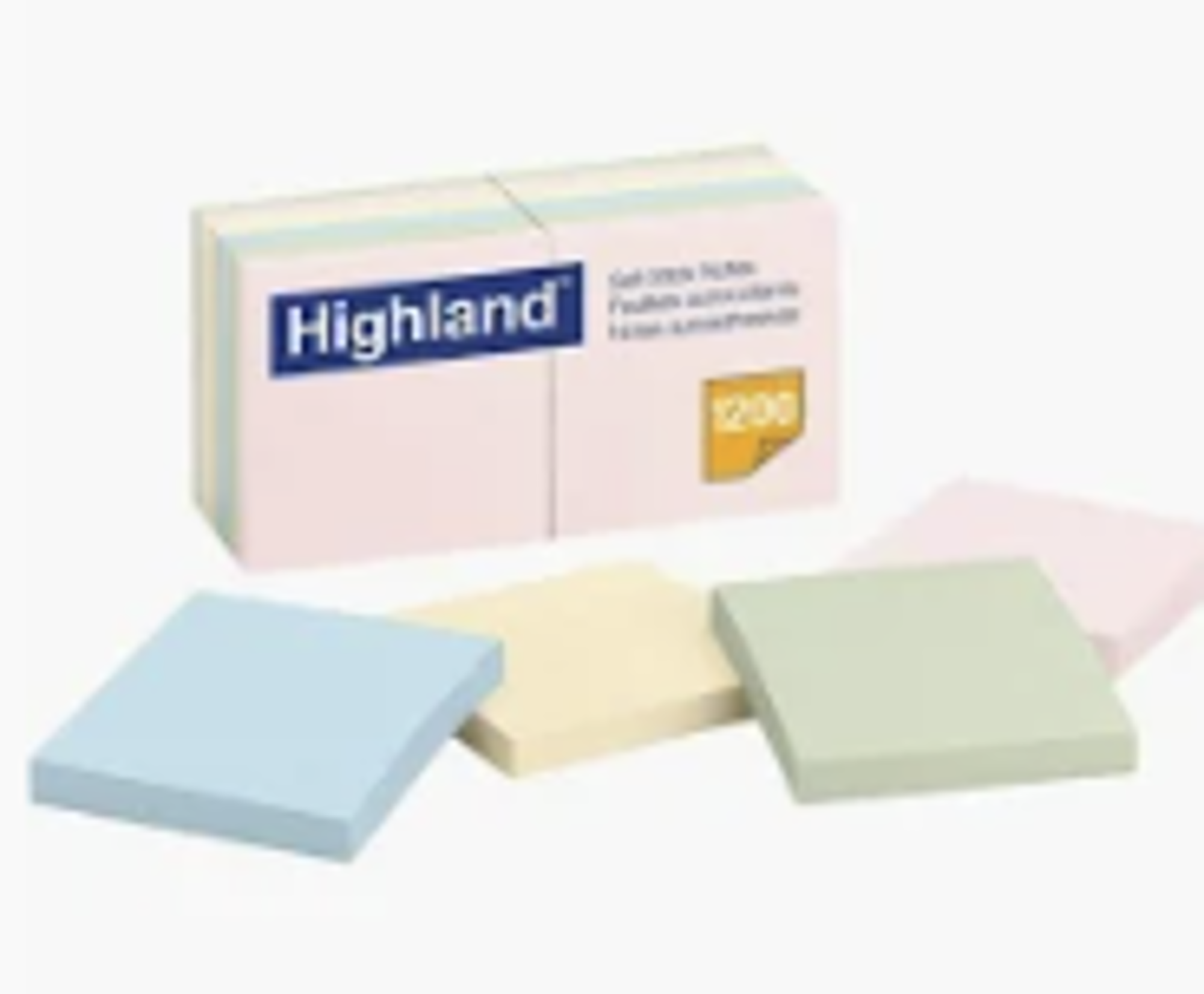 Product image 1 of 1 for HIGHLAND NOTES 12CT 3X3 MMM POST-IT