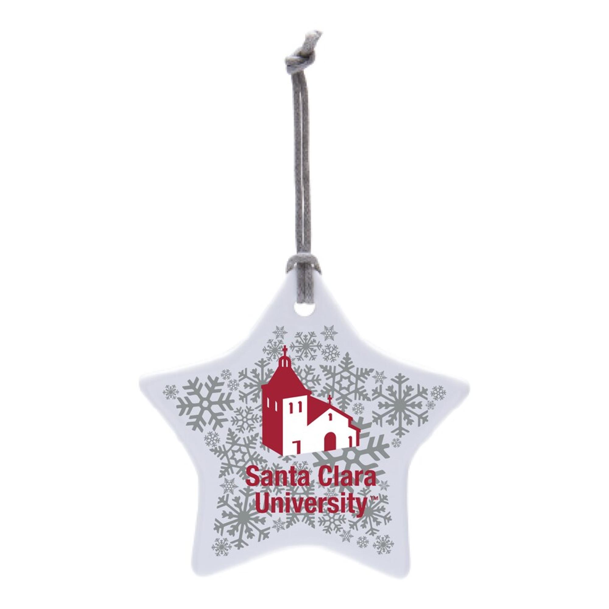 image of: Santa Clara University Porcelain Ornament, White