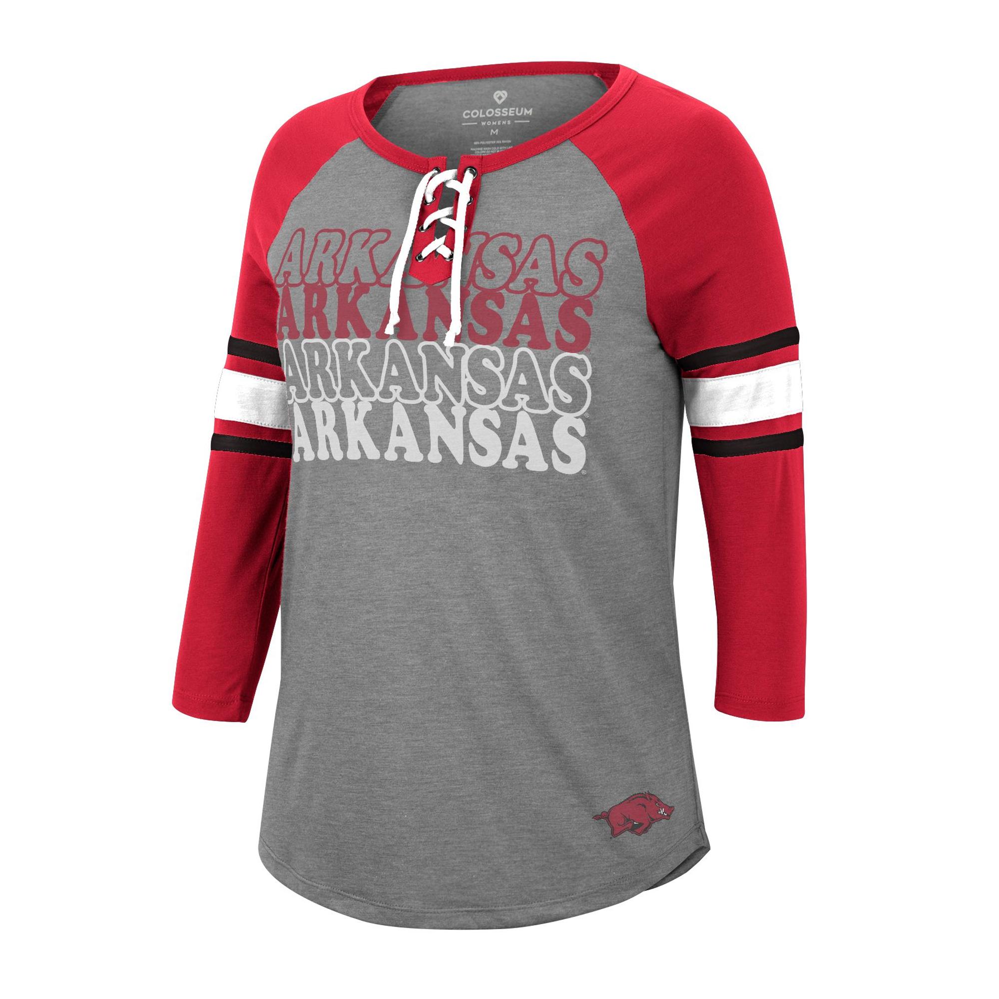image of: Arkansas Razorbacks Women's She Means You Lace Up Henley