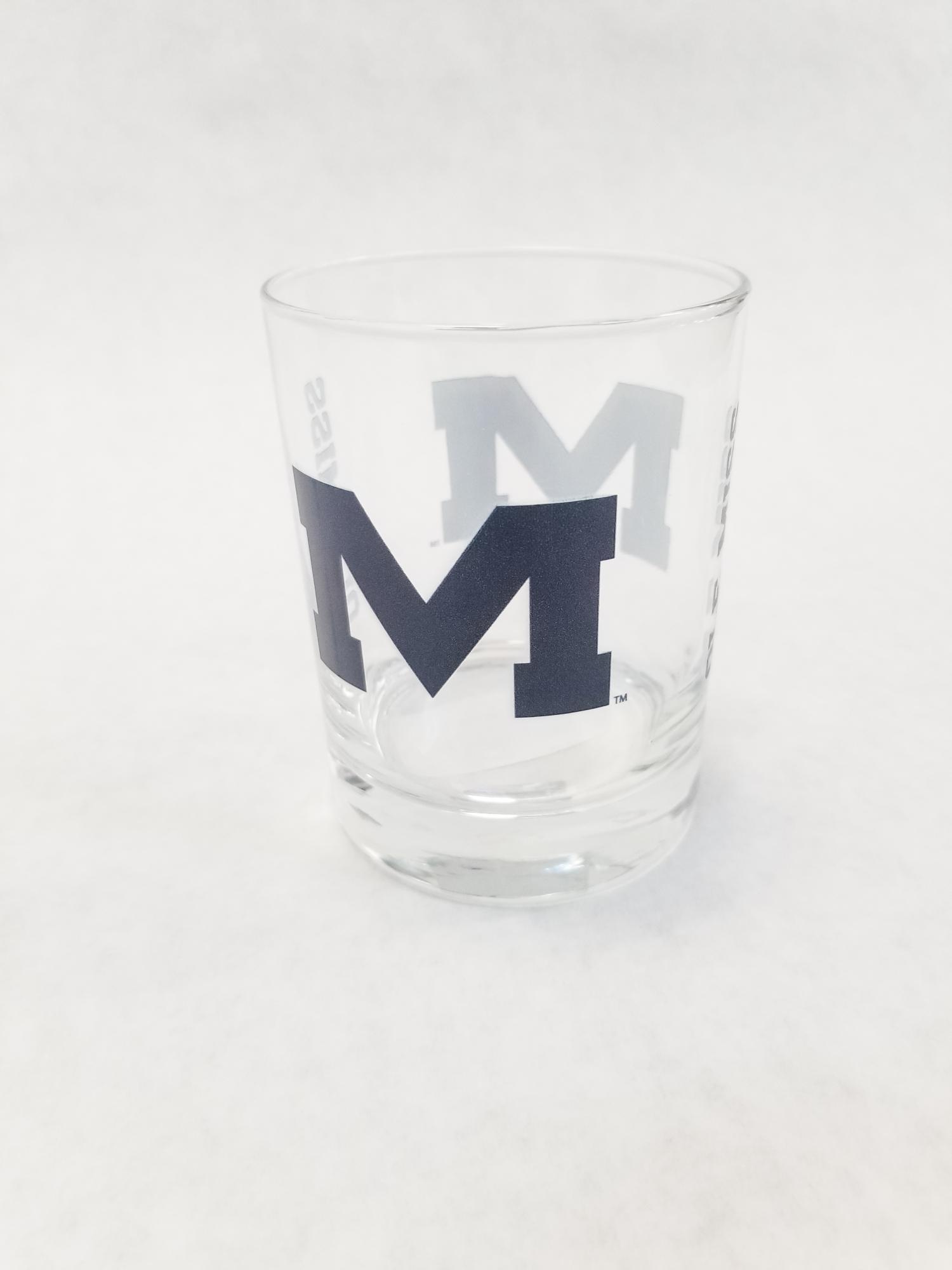 image of: Ole Miss Navy M Rocks Glass