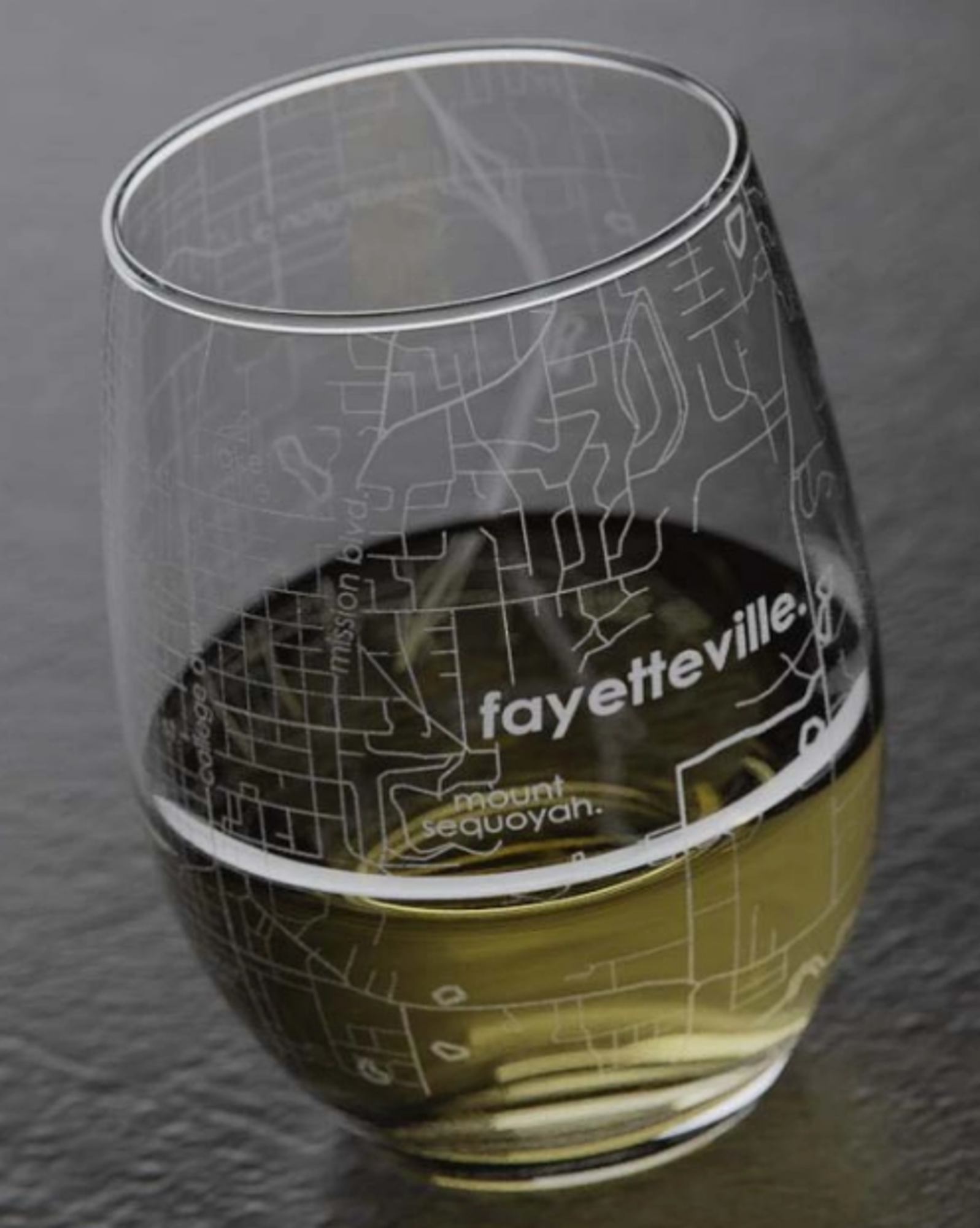 image of: Fayetteville Arkansas Wine Glass