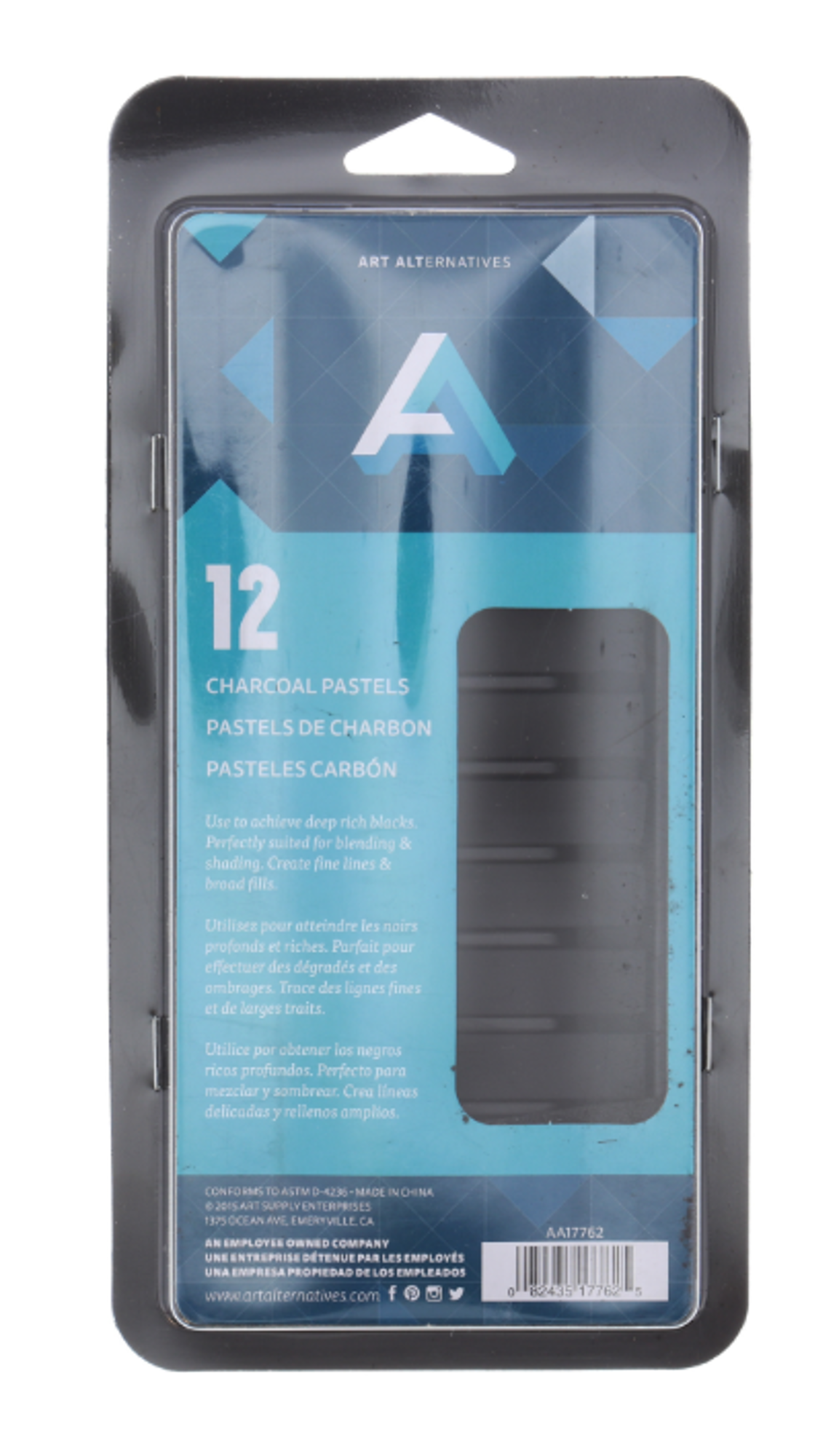 image of: Art Alternatives Charcoal Drawing Stick Set, 12 Pack