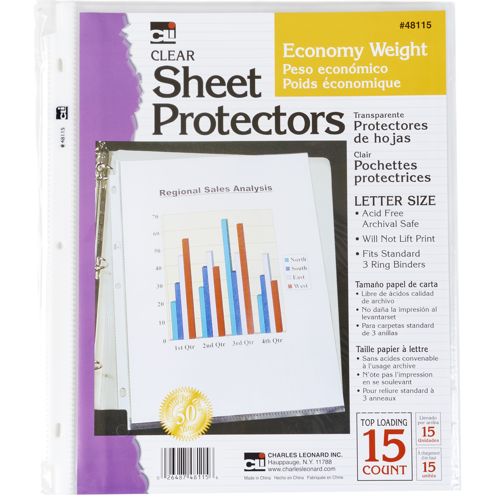 Product image 1 of 1 for Sheet Protectors - 15pk