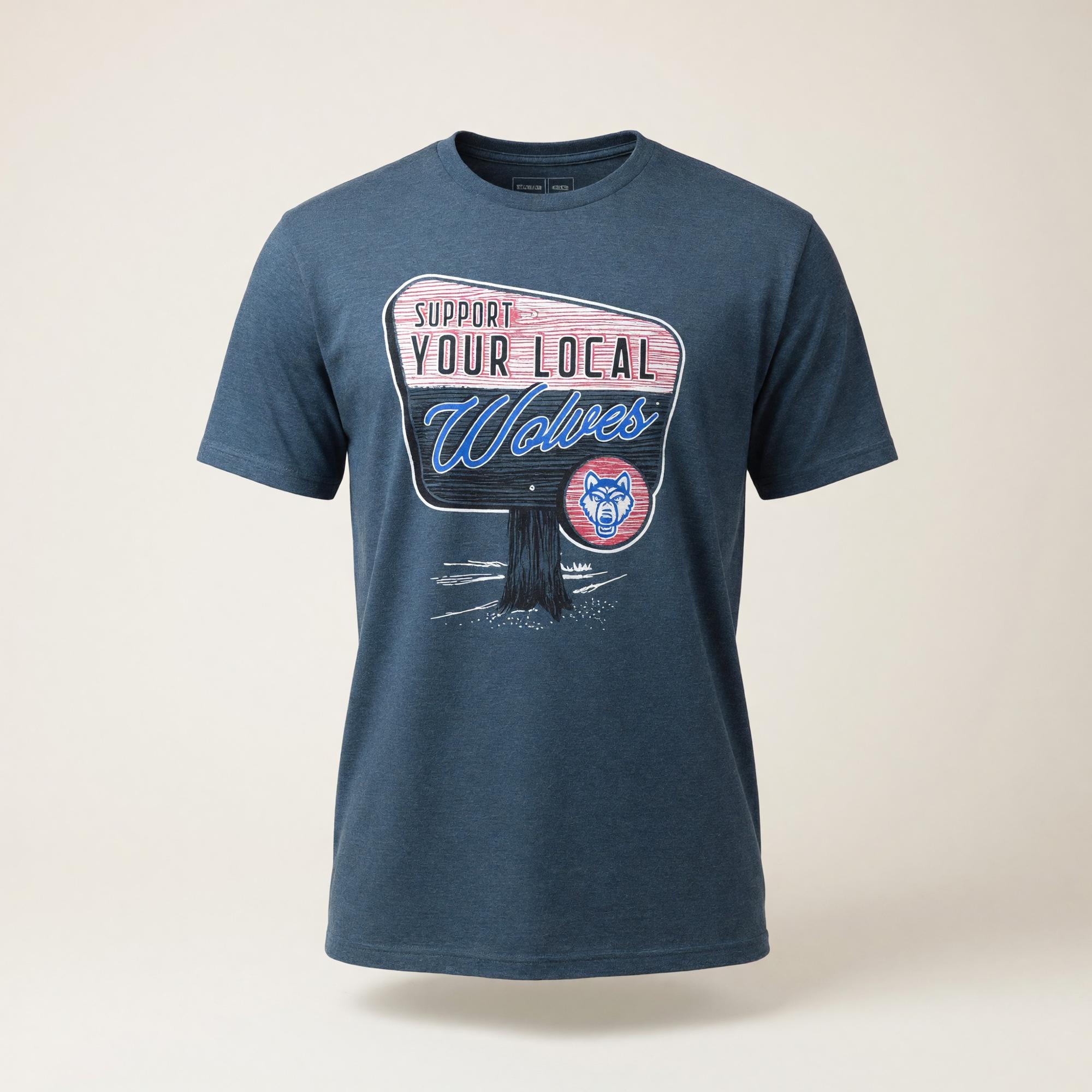 Product image 1 of 8 for SUPPORT YOUR LOCAL WOLVES WOLF LOGO T-SHIRT