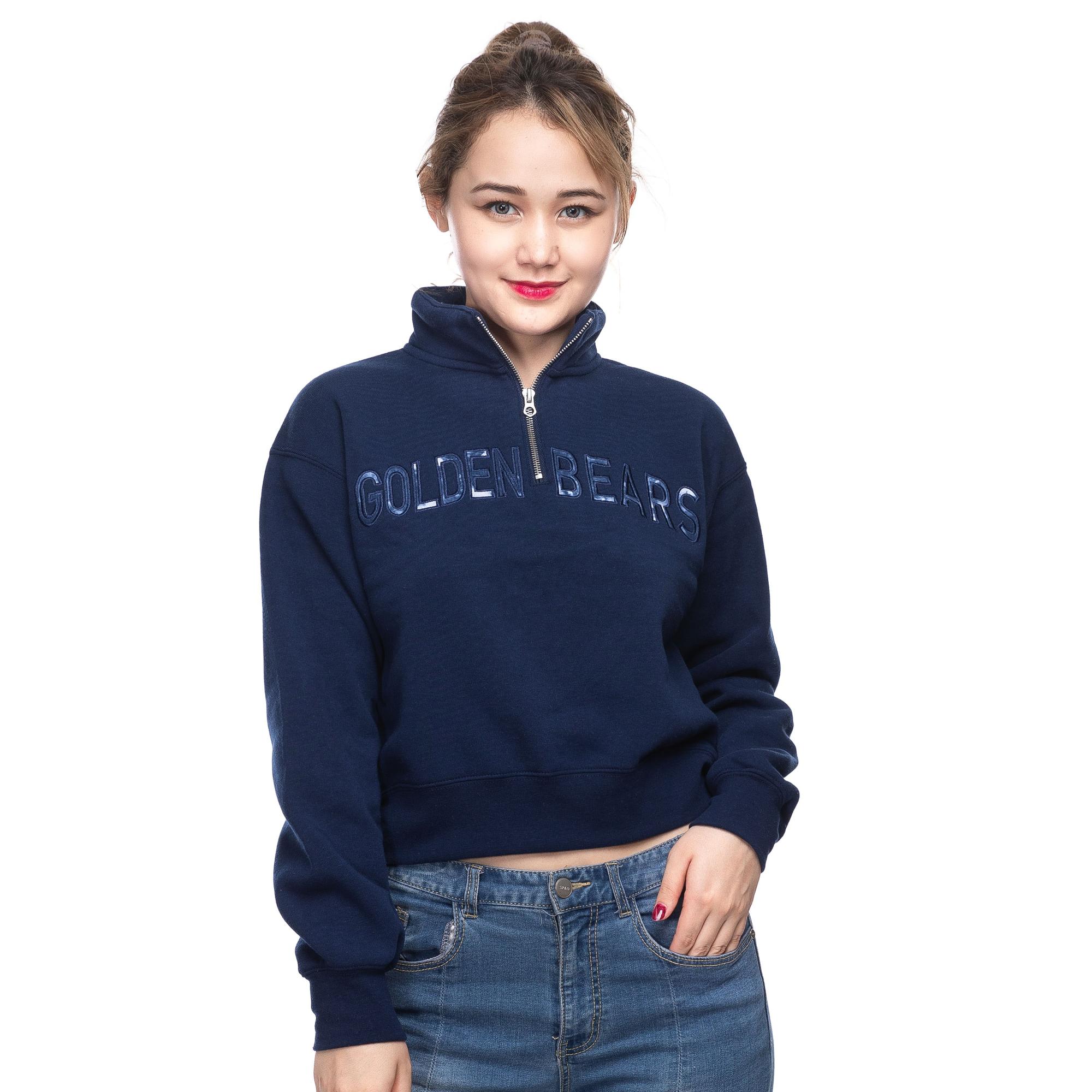 Product image 2 of 2 for Women's 1/4 Zip Crop Golden Bears Tie Dye Logo