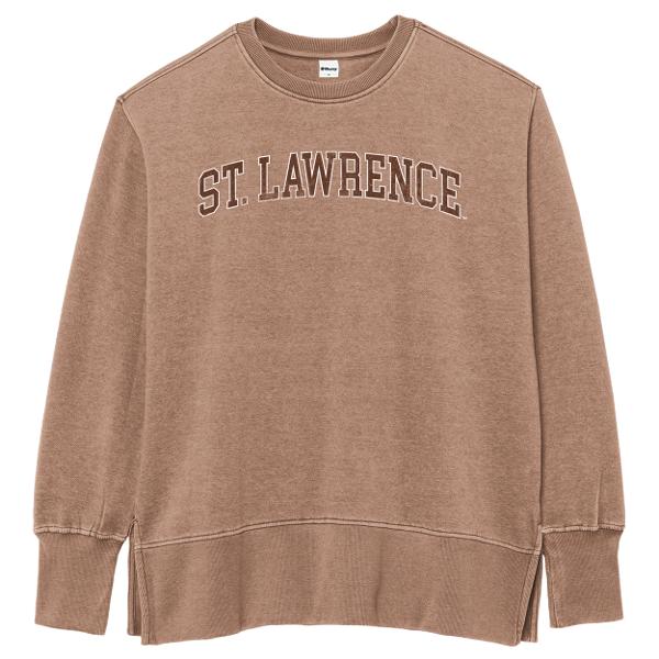 Women's Brown Weathered Fleece Crew Sweatshirt; $59.95