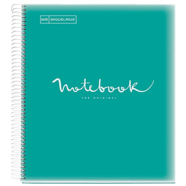 SPIRAL MIGUEL RIUS 1 SUBJECT LINED POLY TURQUOISE; $15.49