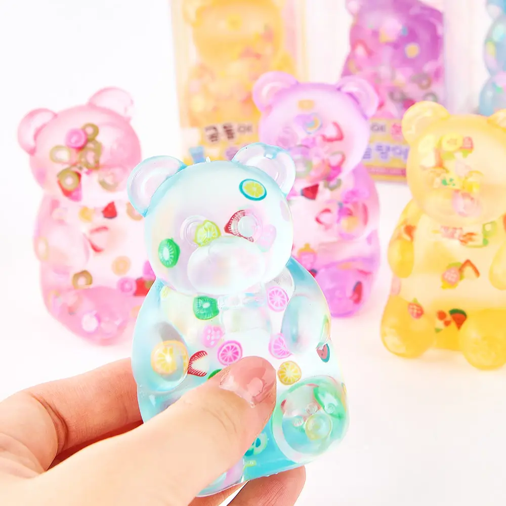 Product image 1 of 1 for Fruit Confetti Clear Gummy Bear Squishy