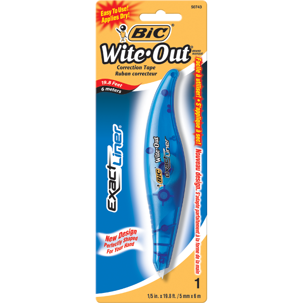 BIC Wite-Out Brand Correction Tape - White .2inch x 19.8feet; $4.89