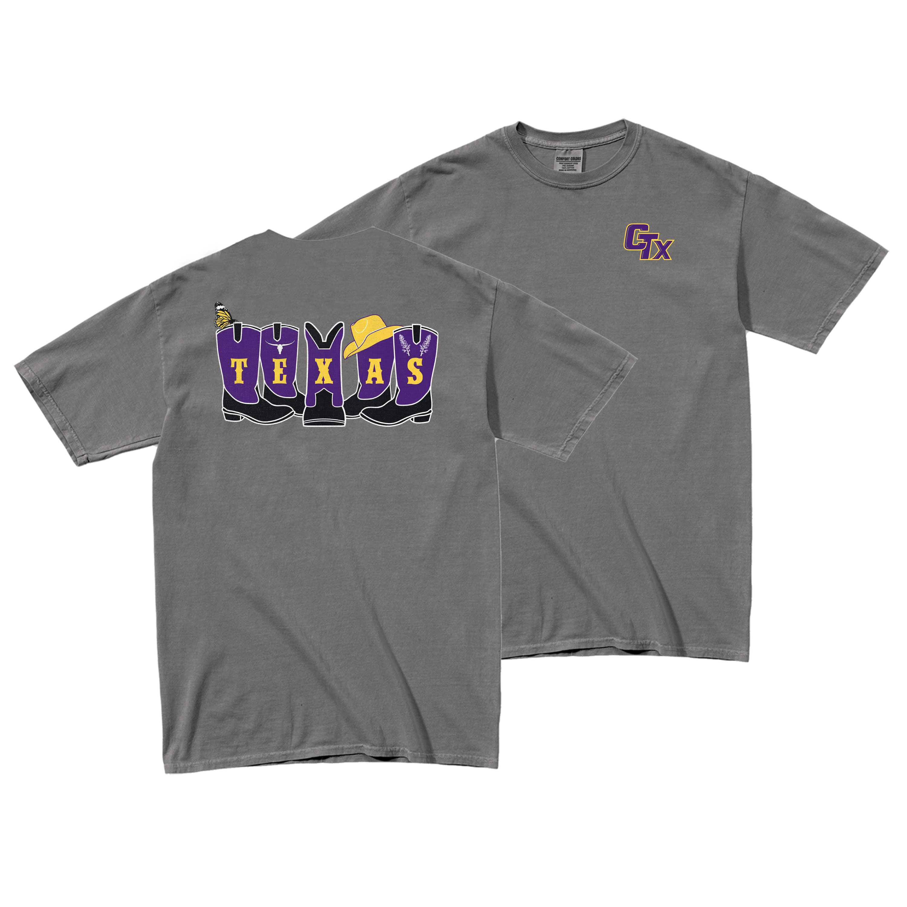 image of: CTX Texas Boots Tee - Grey