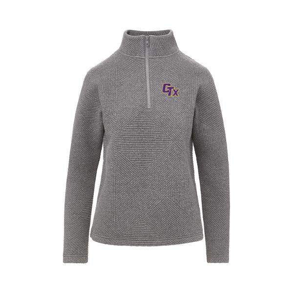 Graphite Zelda Zig-Zag Quarter Zip; $39.99