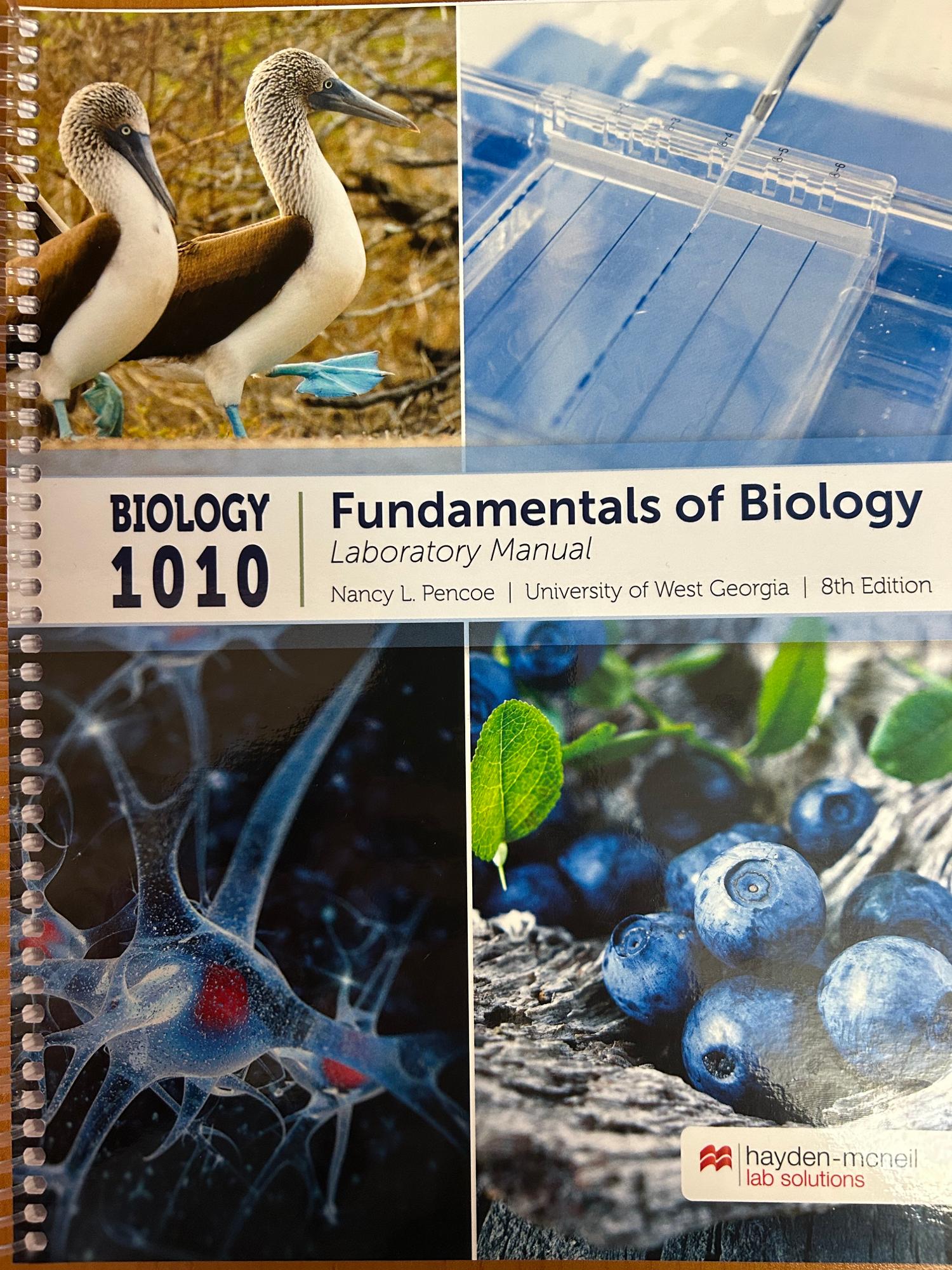 Cover image for FUNDAMENTALS OF BIOLOGY 1010L LAB MANUAL - BIOL 1010L