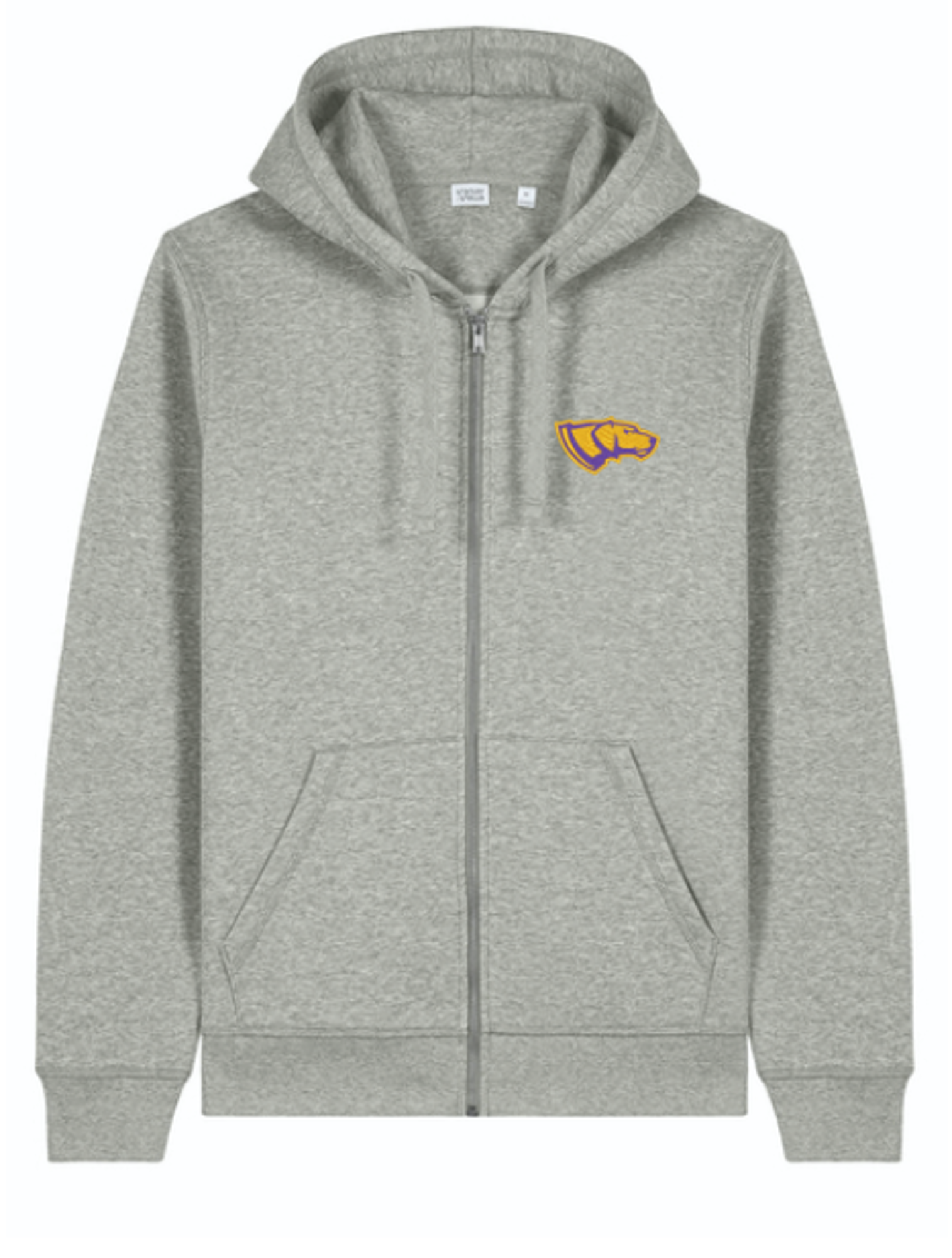 Product image 1 of 1 for UWSP Pointer Embroidered Mixer Full-Zip Hooded Sweatshirt, Heather Gray