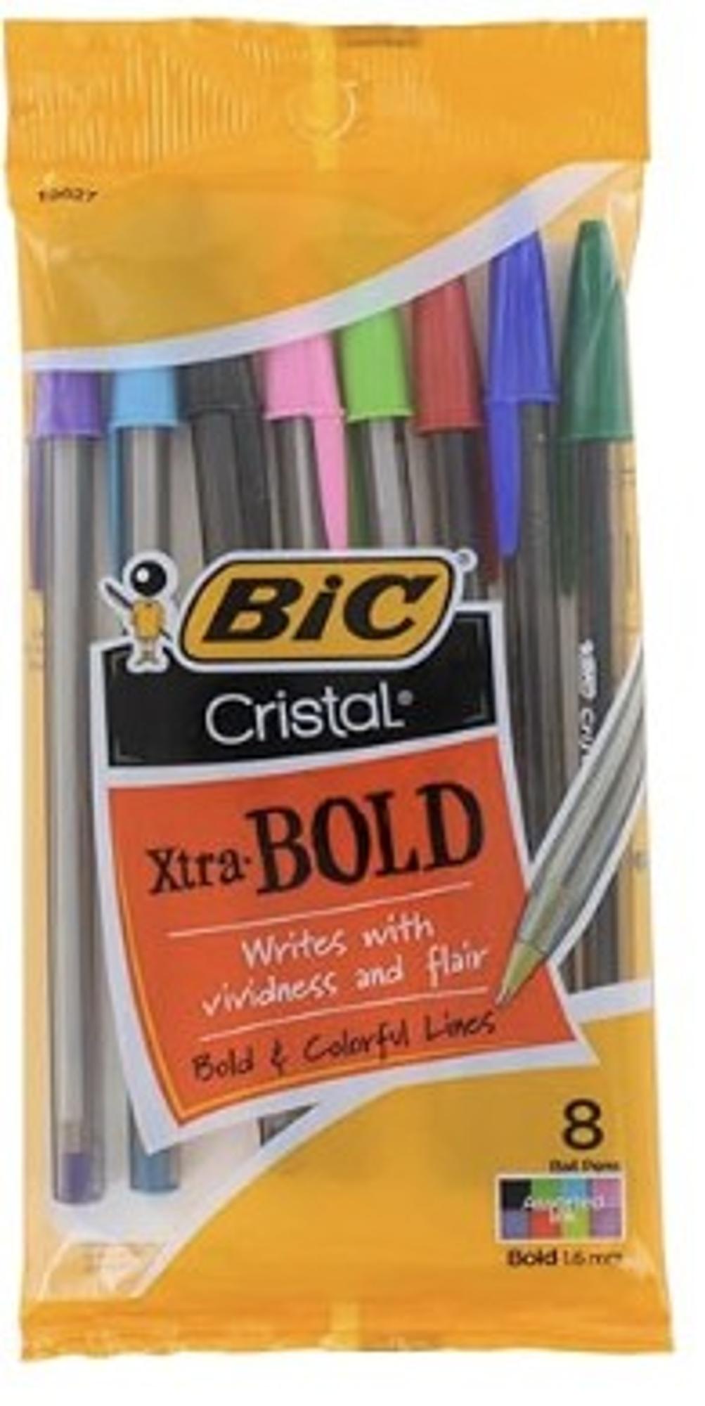 Product image 1 of 1 for BIC PEN CRISTAL BOLD 1.6 8 ASST. PK