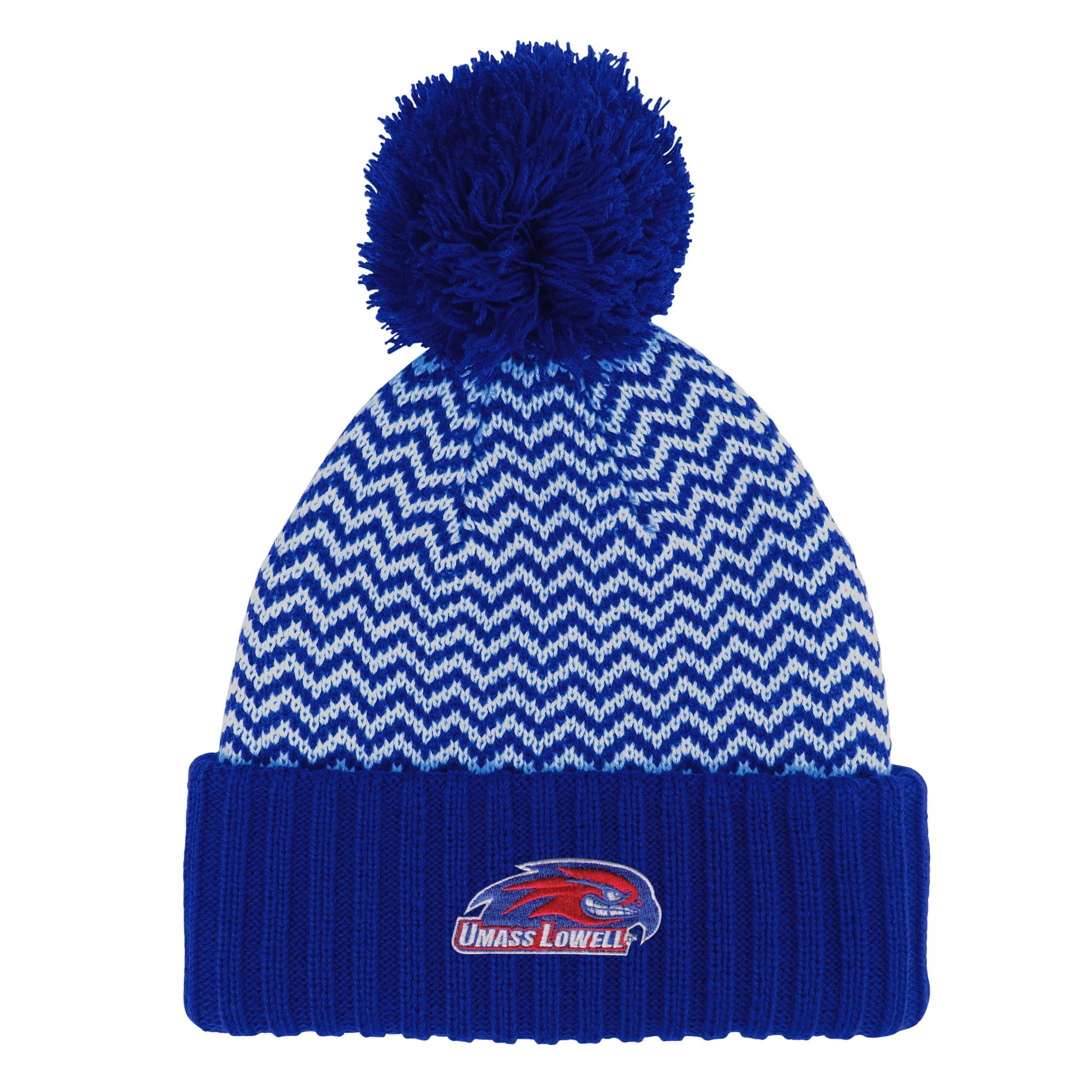 image of: Zig Zag Cuff Pom Hat