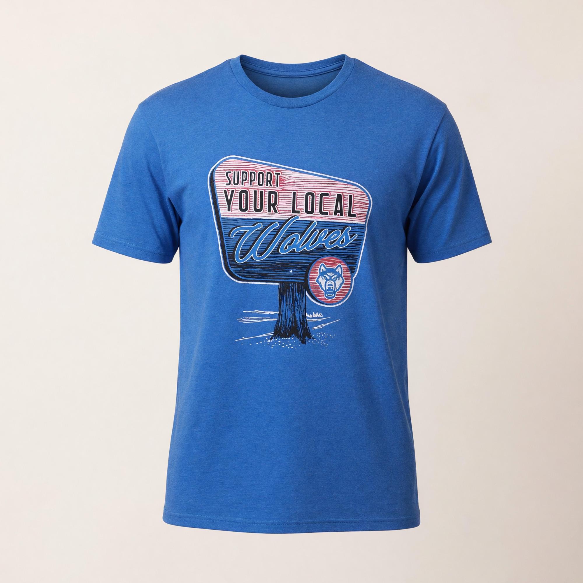 Product image 8 of 8 for SUPPORT YOUR LOCAL WOLVES WOLF LOGO T-SHIRT