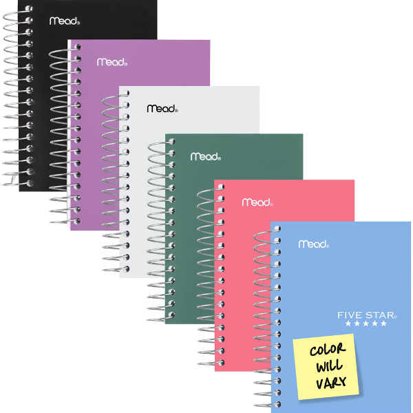 Five Star 4in x 5.5in Fat Lil' College Ruled Notebook, Assorted Colors; $4.98