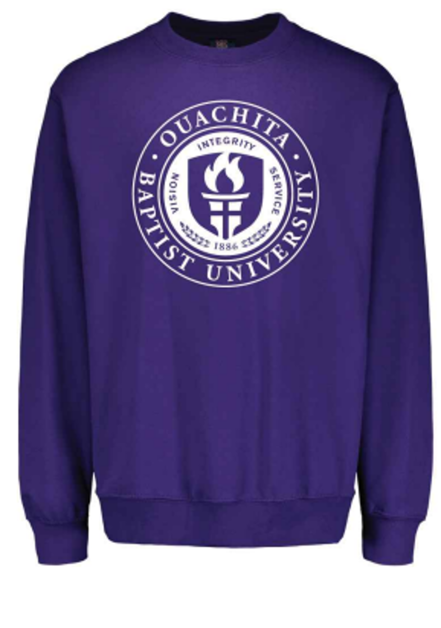 image of: Ouachita Baptist University Seal Fundamental Fleece Crew, Athletic Purple